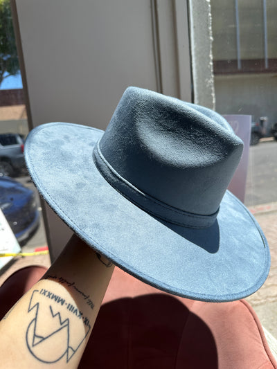 Light Blue Suede Hat