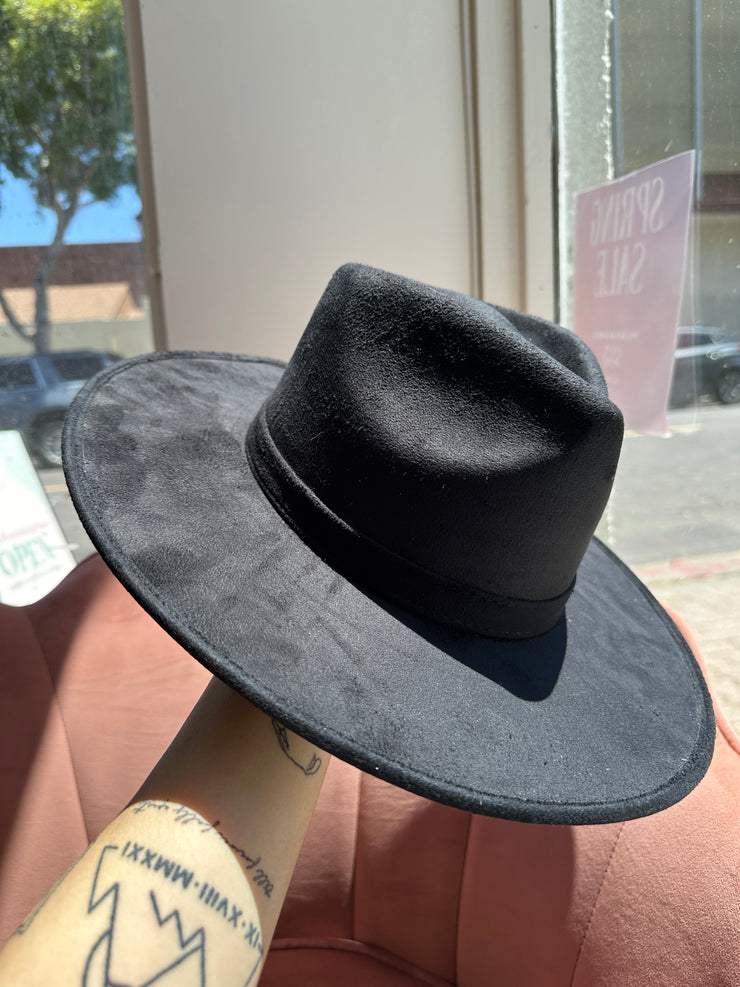 Black Suede Hat