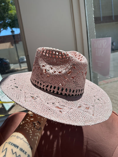 Pink Straw Hat