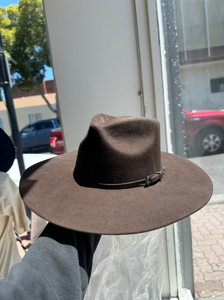 Brown Felt Flatbrim Hat