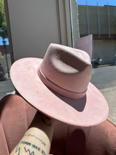 Pink Suede Hat