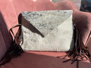 square cowhide cross body